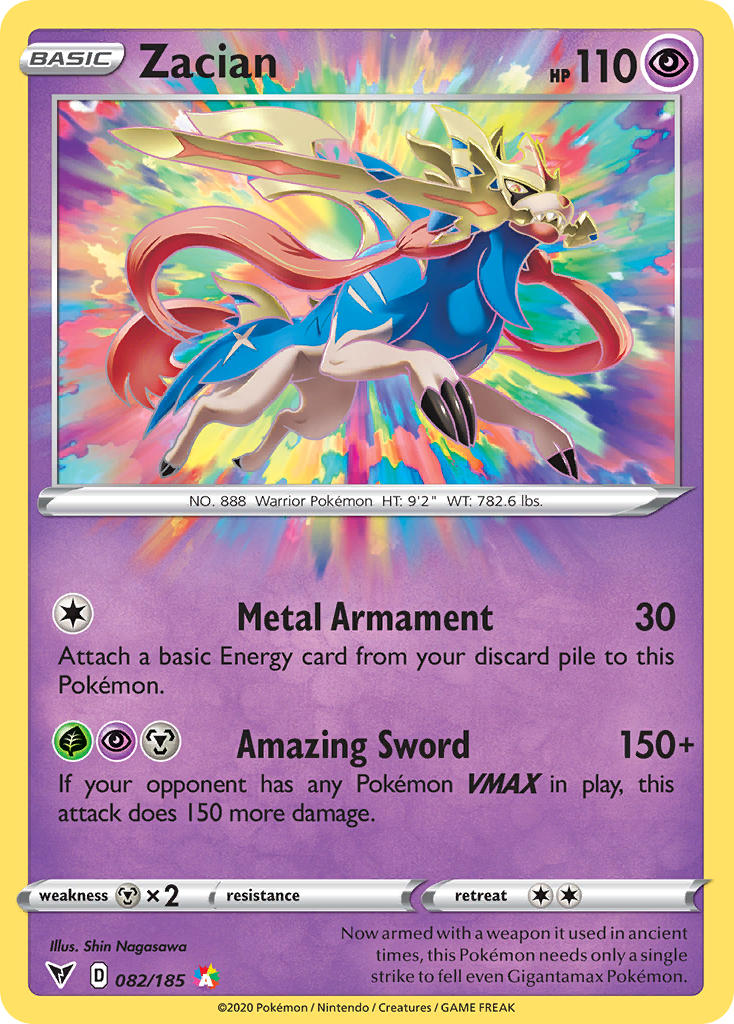 Zacian (082/185) [Sword & Shield: Vivid Voltage] | Play N Trade Winnipeg