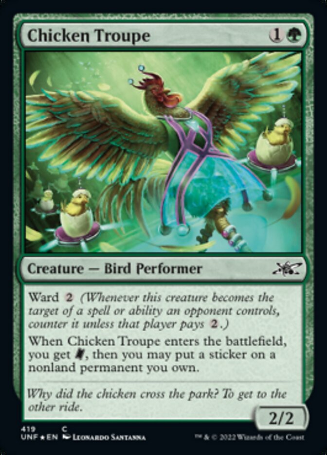 Chicken Troupe (Galaxy Foil) [Unfinity] | Play N Trade Winnipeg