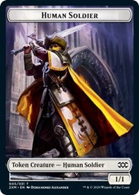 Human Soldier // Tuktuk the Returned Double-sided Token [Double Masters Tokens] | Play N Trade Winnipeg