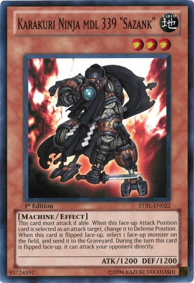 Karakuri Ninja mdl 339 Sazank [STBL-EN022] Super Rare | Play N Trade Winnipeg