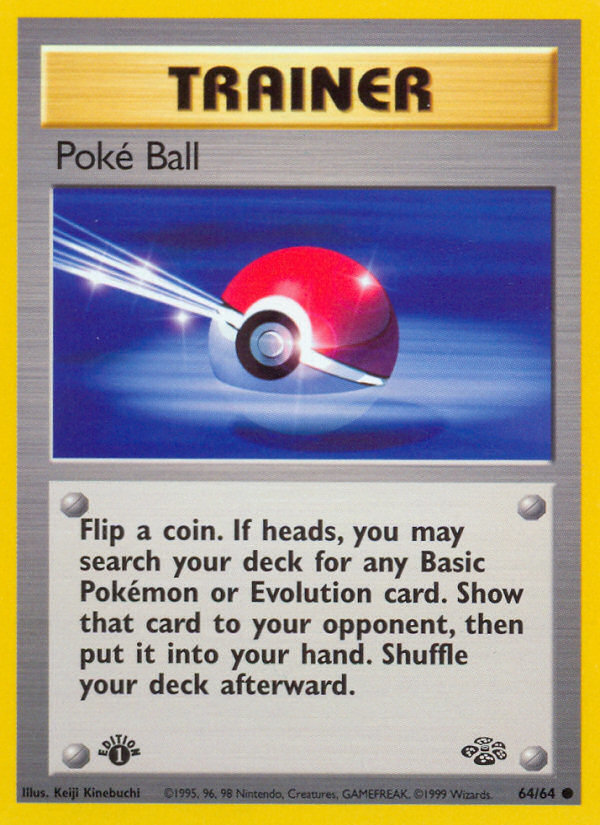 Poke Ball (64/64) [Jungle 1st Edition] | Play N Trade Winnipeg