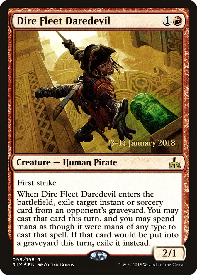 Dire Fleet Daredevil [Rivals of Ixalan Prerelease Promos] | Play N Trade Winnipeg