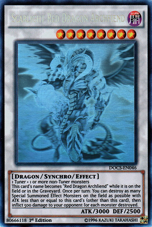 Scarlight Red Dragon Archfiend (Ghost) [DOCS-EN046] Ghost Rare | Play N Trade Winnipeg