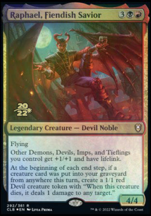 Raphael, Fiendish Savior [Commander Legends: Battle for Baldur's Gate Prerelease Promos] | Play N Trade Winnipeg