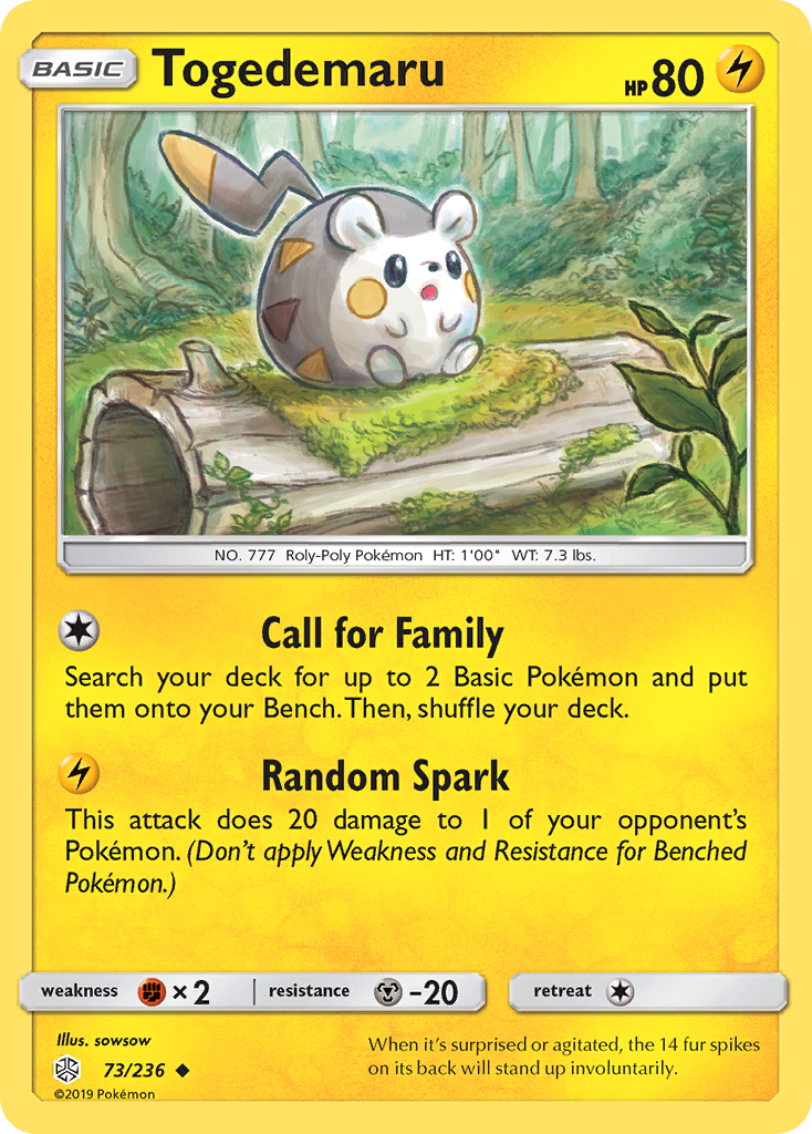 Togedemaru (73/236) [Sun & Moon: Cosmic Eclipse] | Play N Trade Winnipeg