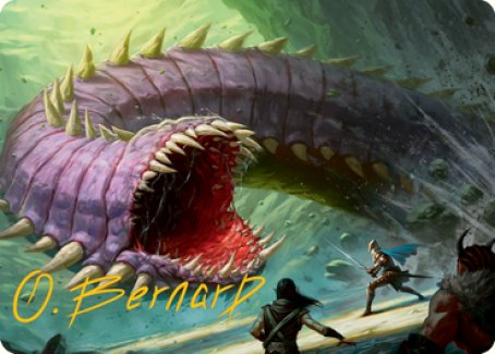 Purple Worm Art Card (Gold-Stamped Signature) [Dungeons & Dragons: Adventures in the Forgotten Realms Art Series] | Play N Trade Winnipeg