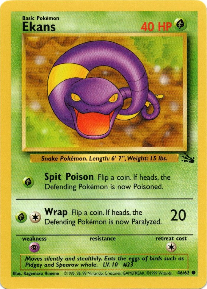 Ekans (46/62) [Fossil Unlimited] | Play N Trade Winnipeg