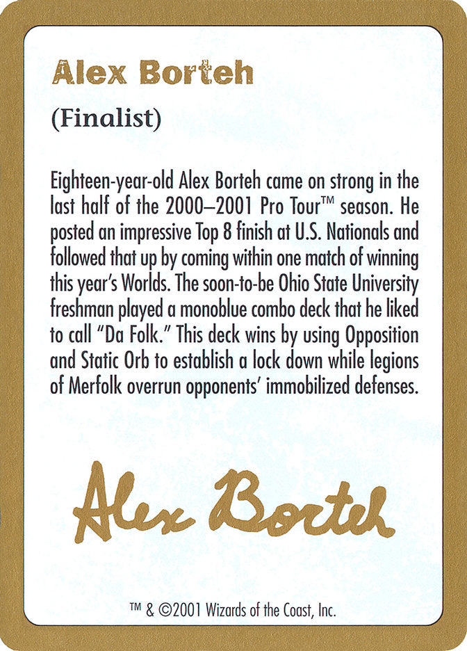 Alex Borteh Bio [World Championship Decks 2001] | Play N Trade Winnipeg
