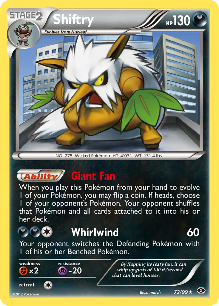 Shiftry (72/99) [Black & White: Next Destinies] | Play N Trade Winnipeg