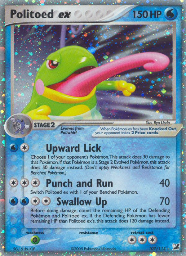 Politoed ex (107/115) [EX: Unseen Forces] | Play N Trade Winnipeg