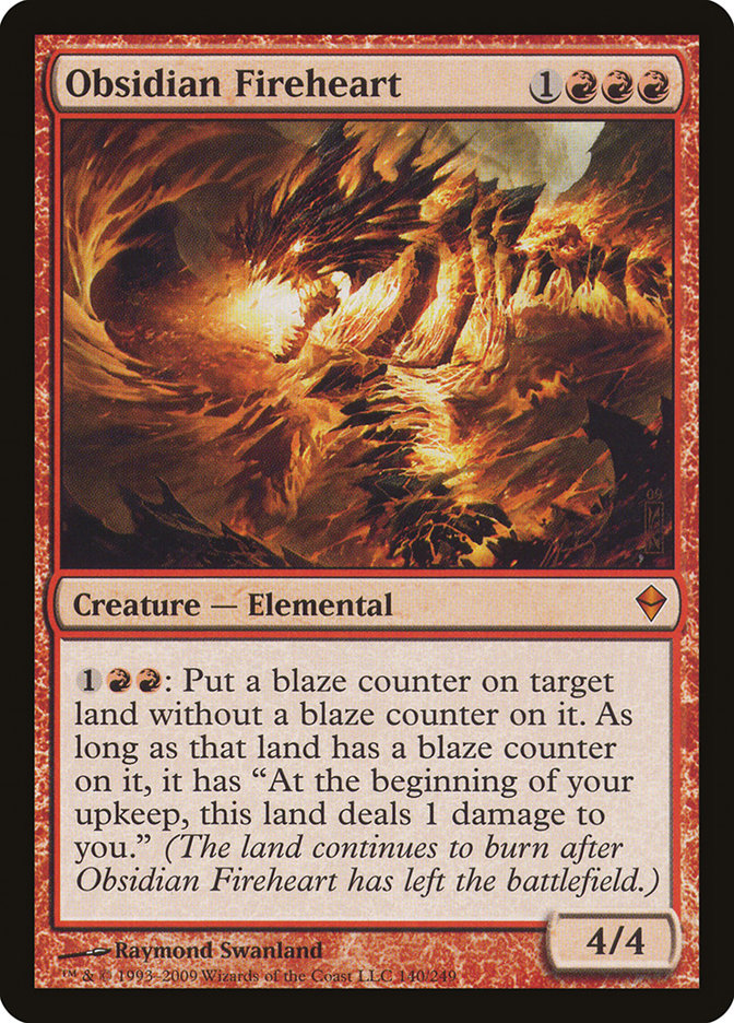 Obsidian Fireheart [Zendikar] | Play N Trade Winnipeg