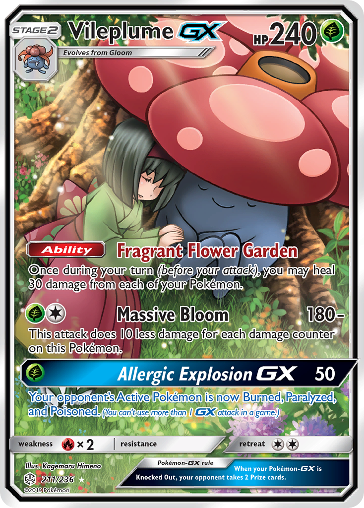 Vileplume GX (211/236) [Sun & Moon: Cosmic Eclipse] | Play N Trade Winnipeg