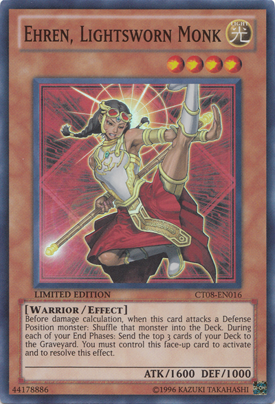 Ehren, Lightsworn Monk [CT08-EN016] Super Rare | Play N Trade Winnipeg