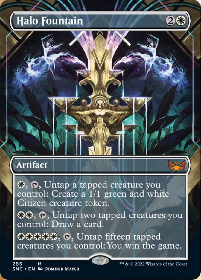 Halo Fountain (Borderless Alternate Art) [Streets of New Capenna] | Play N Trade Winnipeg