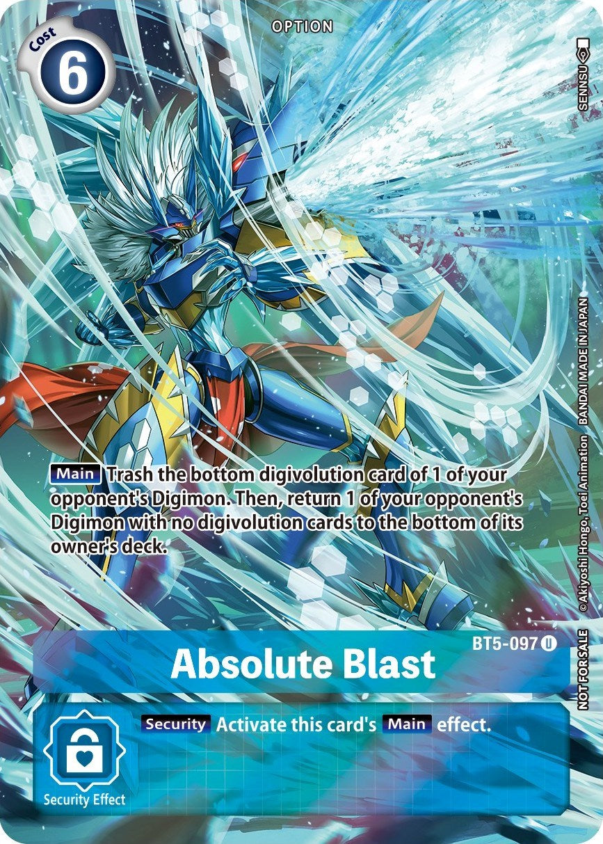 Absolute Blast [BT5-097] (Summer 2022 Dash Pack) [Battle of Omni Promos] | Play N Trade Winnipeg