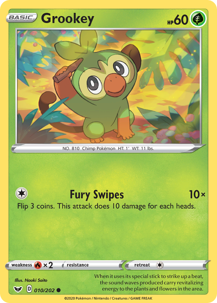 Grookey (010/202) [Sword & Shield: Base Set] | Play N Trade Winnipeg