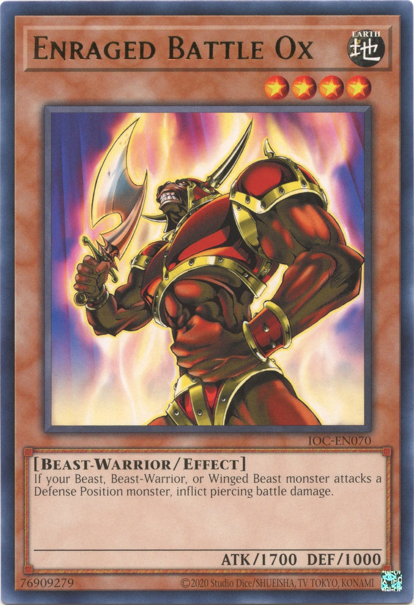 Enraged Battle Ox (25th Anniversary) [IOC-EN070] Rare | Play N Trade Winnipeg