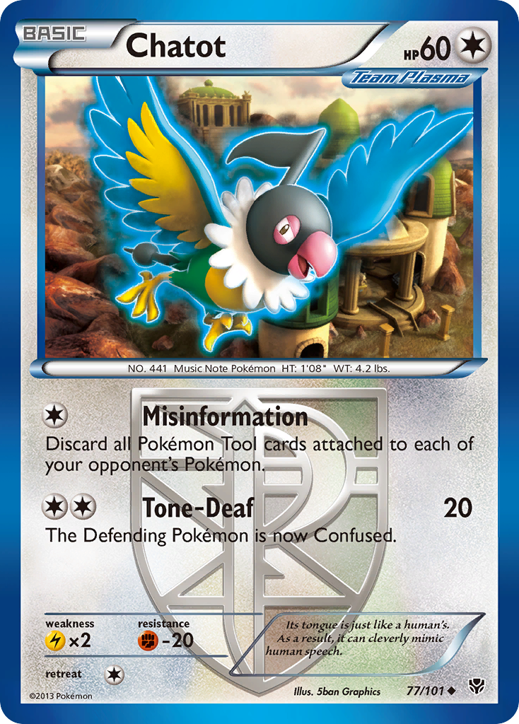 Chatot (77/101) [Black & White: Plasma Blast] | Play N Trade Winnipeg