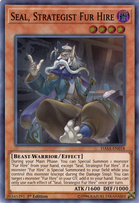 Seal, Strategist Fur Hire [DASA-EN018] Super Rare | Play N Trade Winnipeg