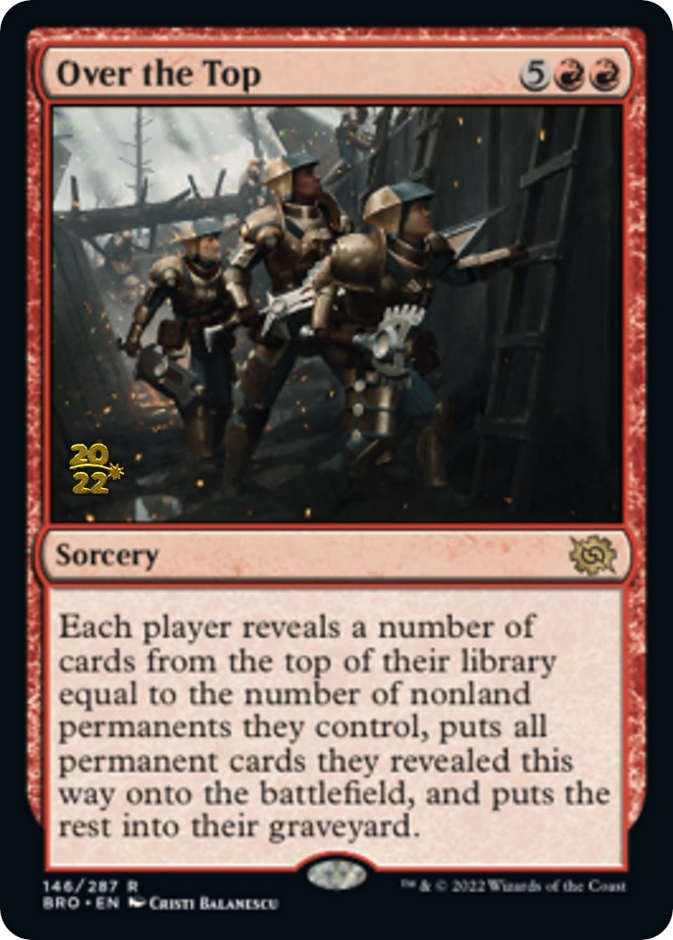 Over the Top [The Brothers' War: Prerelease Promos] | Play N Trade Winnipeg