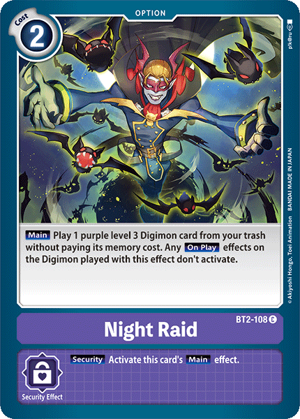 Night Raid [BT2-108] [Release Special Booster Ver.1.0] | Play N Trade Winnipeg