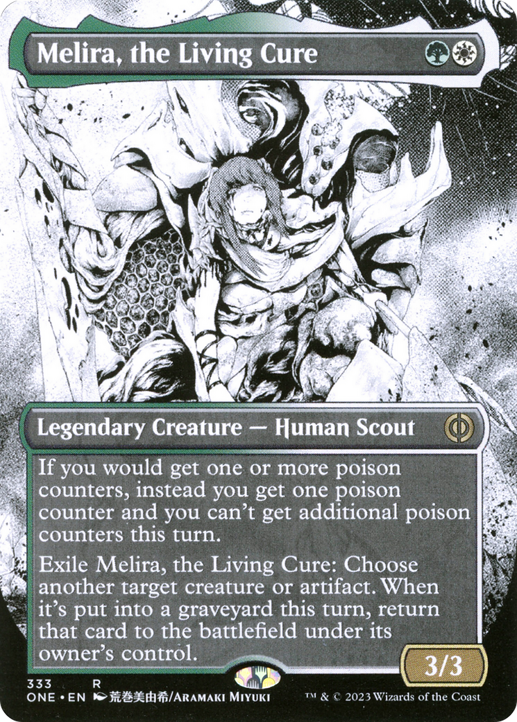 Melira, the Living Cure (Borderless Manga) [Phyrexia: All Will Be One] | Play N Trade Winnipeg