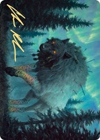 Sarulf, Realm Eater Art Card (Gold-Stamped Signature) [Kaldheim: Art Series] | Play N Trade Winnipeg