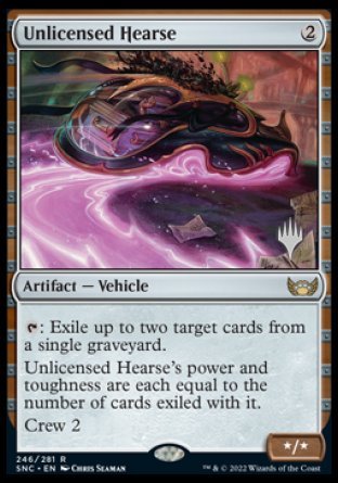 Unlicensed Hearse (Promo Pack) [Streets of New Capenna Promos] | Play N Trade Winnipeg