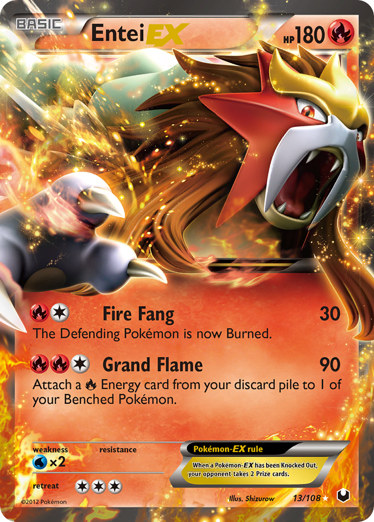 Entei EX (13/108) [Black & White: Dark Explorers] | Play N Trade Winnipeg