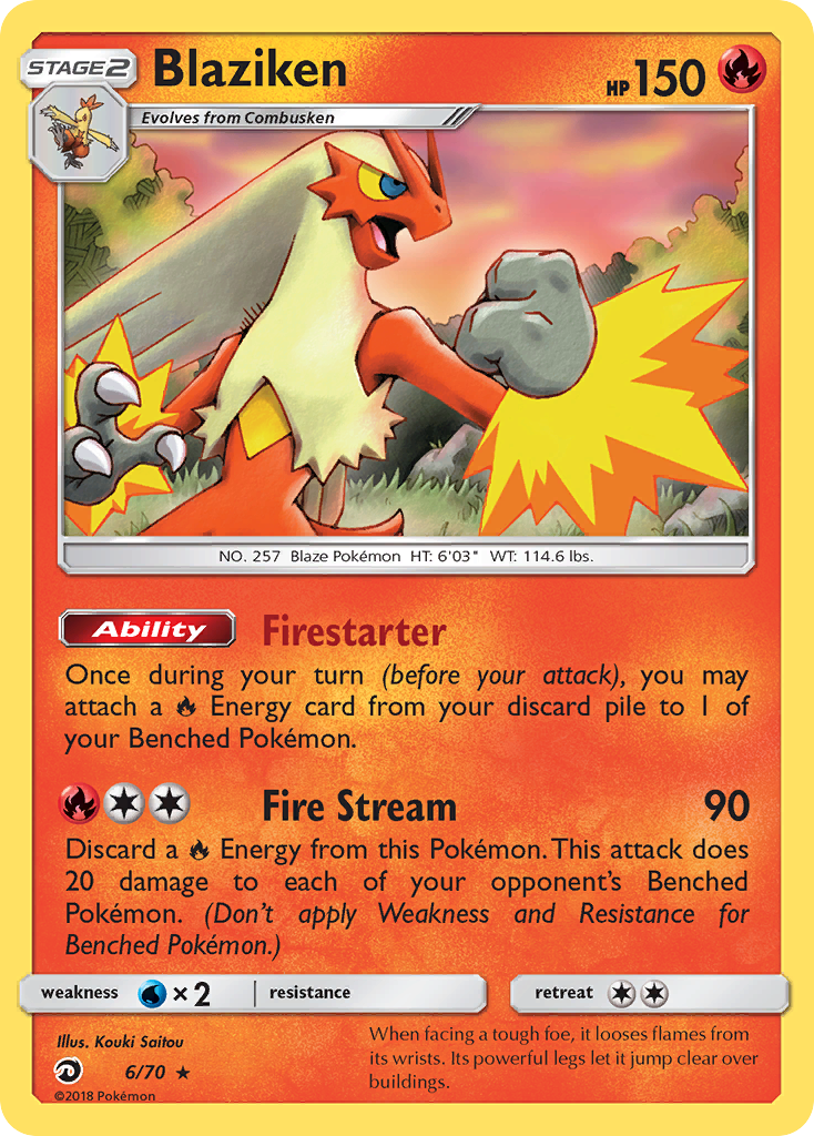 Blaziken (6/70) [Sun & Moon: Dragon Majesty] | Play N Trade Winnipeg