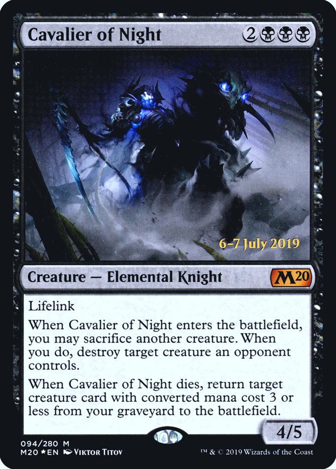 Cavalier of Night  [Core Set 2020 Prerelease Promos] | Play N Trade Winnipeg