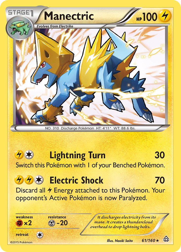 Manectric (61/160) (Theme Deck Exclusive) [XY: Primal Clash] | Play N Trade Winnipeg