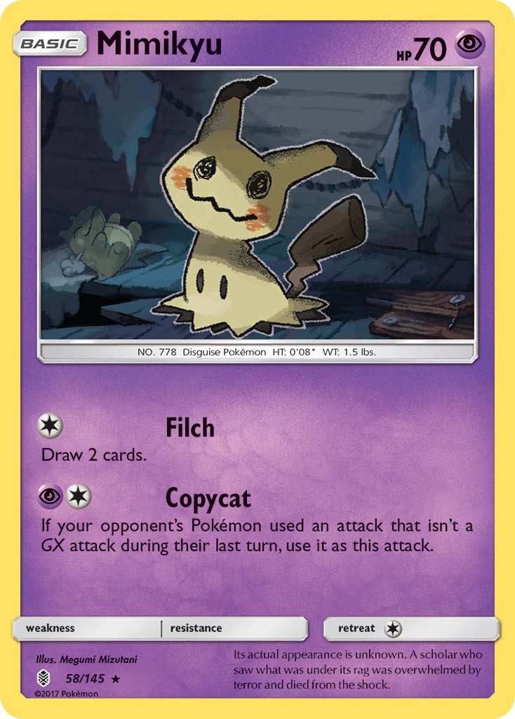 Mimikyu (58/145) (Theme Deck Exclusive) [Sun & Moon: Guardians Rising] | Play N Trade Winnipeg