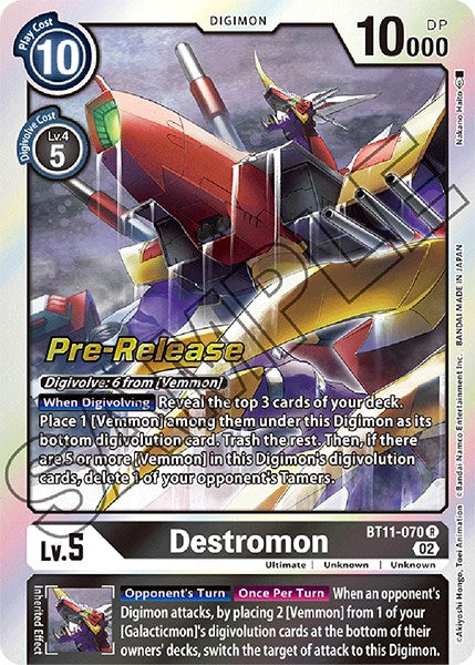 Destromon [BT11-070] [Dimensional Phase Pre-Release Promos] | Play N Trade Winnipeg