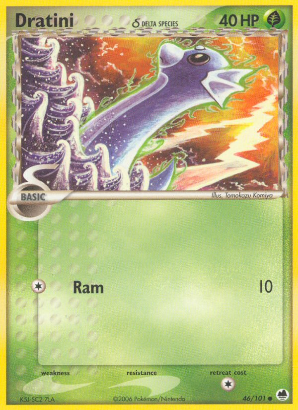 Dratini (46/101) (Delta Species) [EX: Dragon Frontiers] | Play N Trade Winnipeg