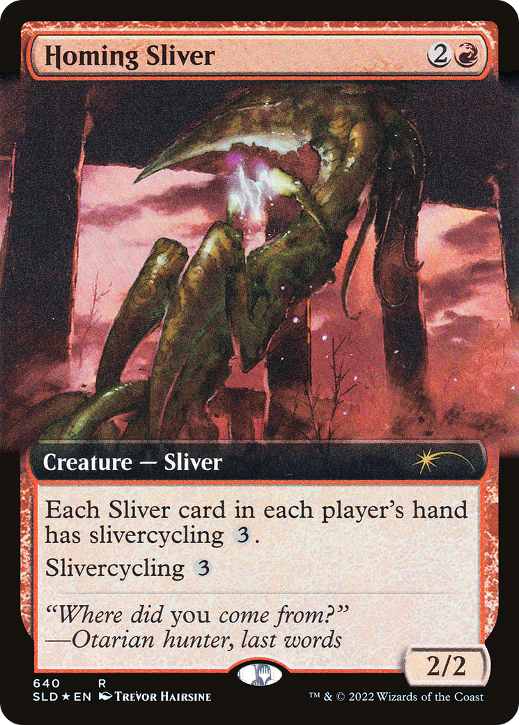 Homing Sliver (Extended Art) [Secret Lair Drop Promos] | Play N Trade Winnipeg