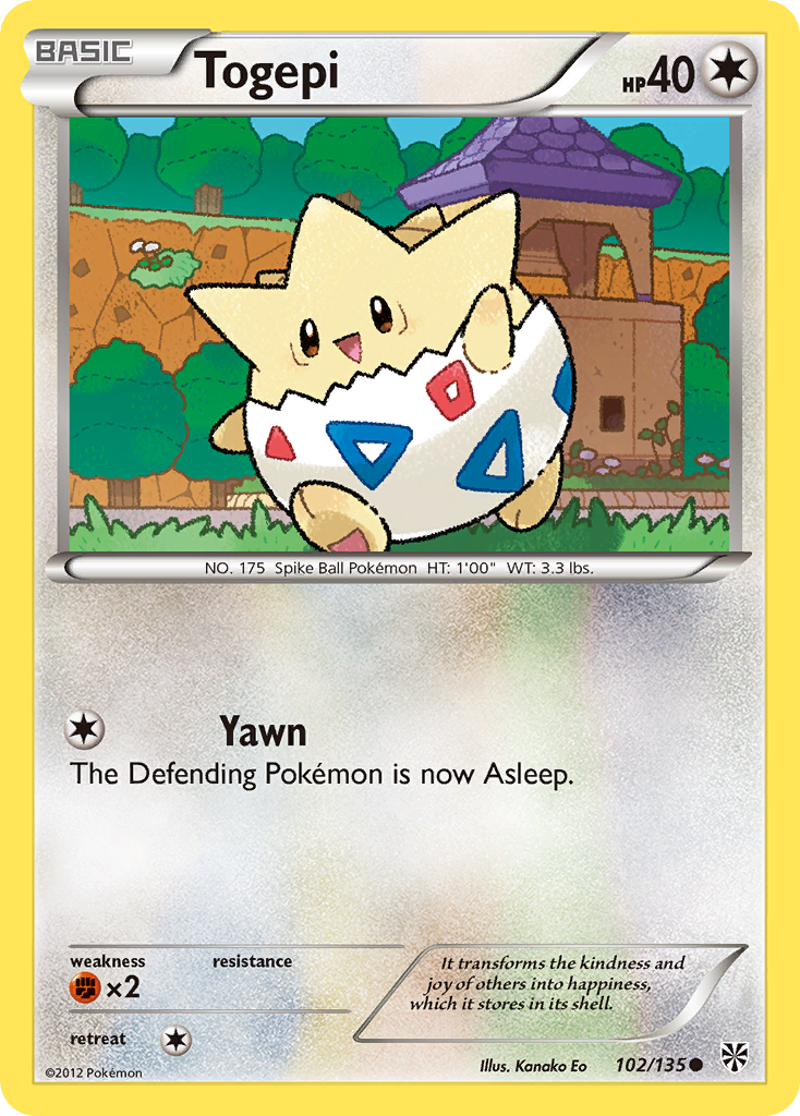 Togepi (102/135) [Black & White: Plasma Storm] | Play N Trade Winnipeg