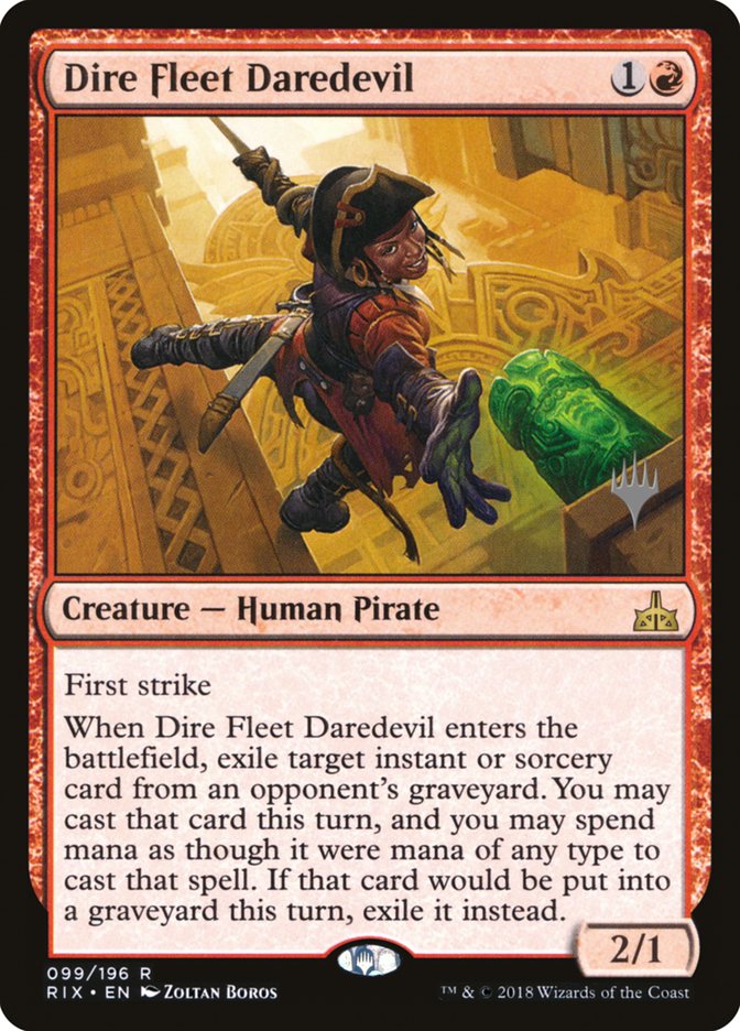 Dire Fleet Daredevil (Promo Pack) [Rivals of Ixalan Promos] | Play N Trade Winnipeg