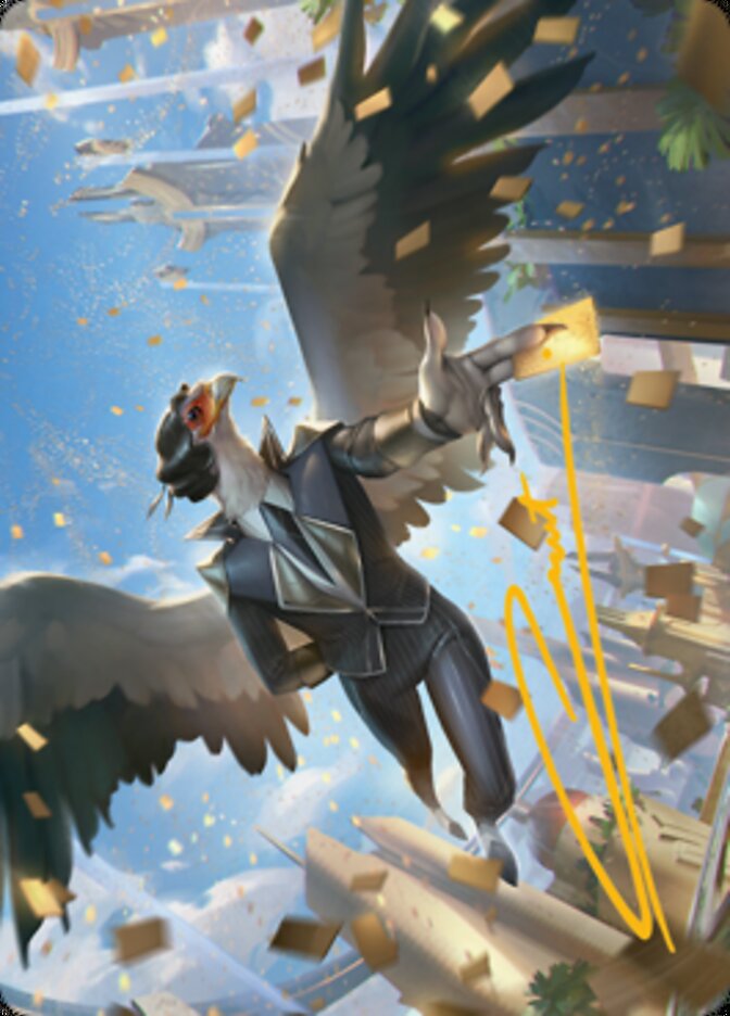 Skyboon Evangelist Art Card (Gold-Stamped Signature) [Streets of New Capenna Art Series] | Play N Trade Winnipeg