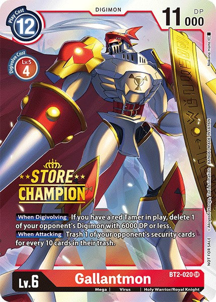 Gallantmon [BT2-020] (Store Champion) [Release Special Booster Promos] | Play N Trade Winnipeg