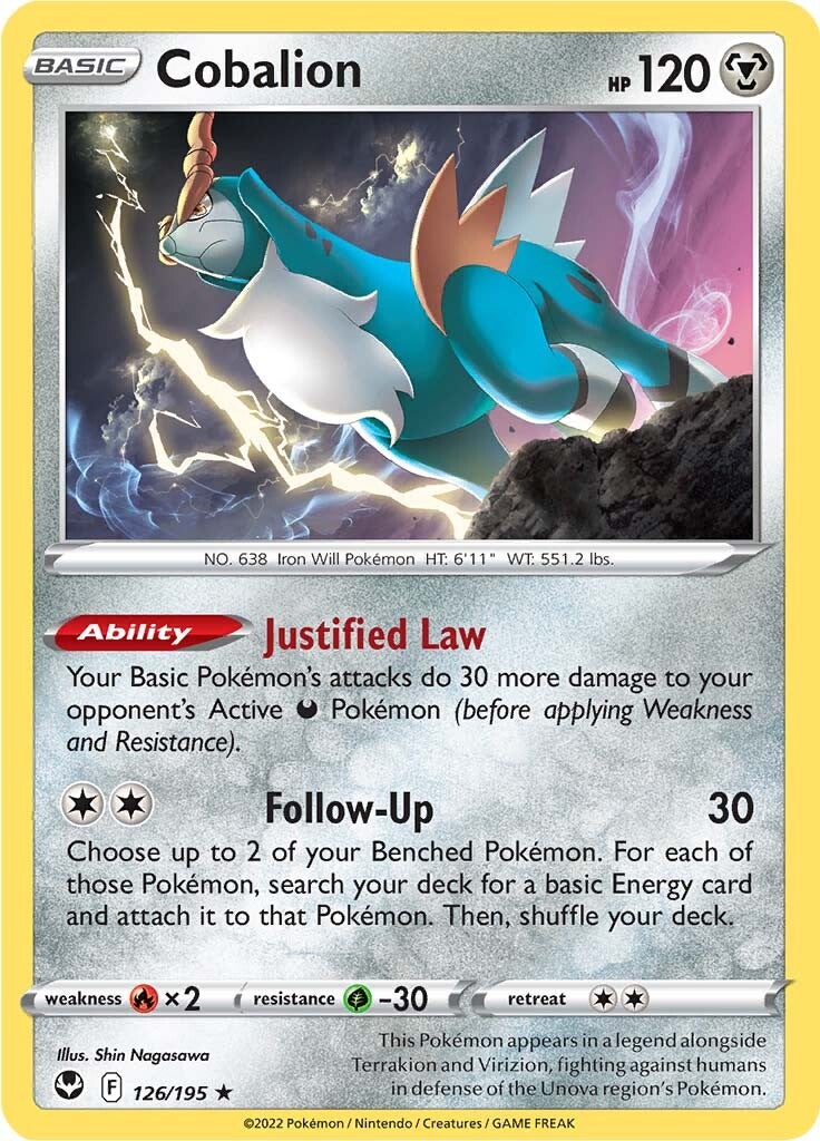 Cobalion (126/195) [Sword & Shield: Silver Tempest] | Play N Trade Winnipeg