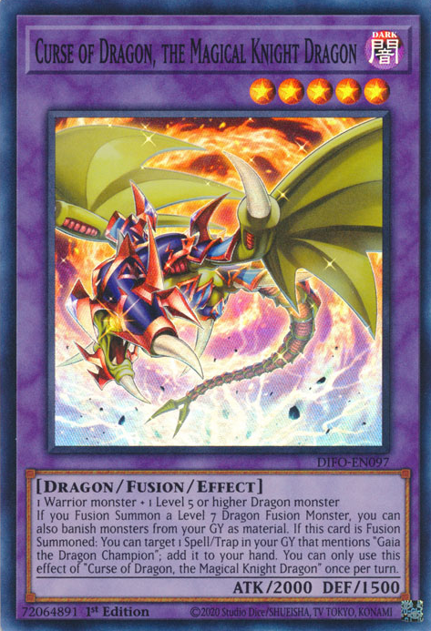 Curse of Dragon, the Magical Knight Dragon [DIFO-EN097] Super Rare | Play N Trade Winnipeg
