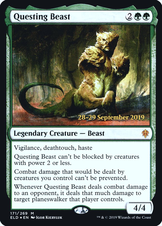 Questing Beast  [Throne of Eldraine Prerelease Promos] | Play N Trade Winnipeg