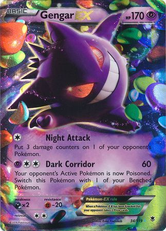 Gengar EX (34/119) (Jumbo Card) [XY: Phantom Forces] | Play N Trade Winnipeg