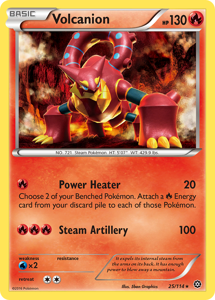 Volcanion (25/114) [XY: Steam Siege] | Play N Trade Winnipeg