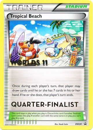 Tropical Beach (BW28) (Quarter Finalist) [Black & White: Black Star Promos] | Play N Trade Winnipeg