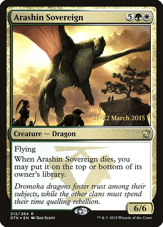 Arashin Sovereign  [Dragons of Tarkir Prerelease Promos] | Play N Trade Winnipeg