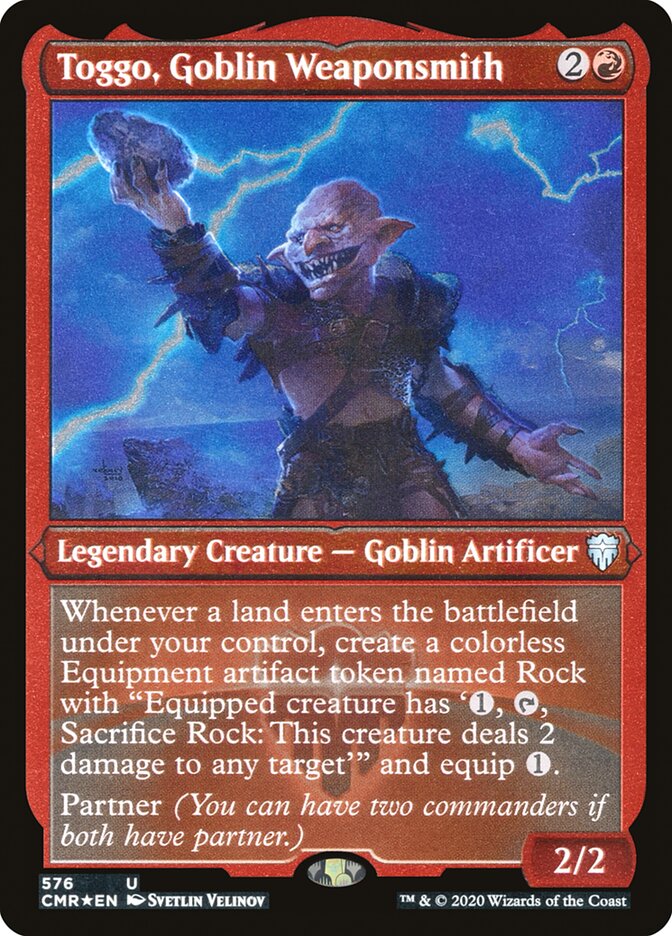 Toggo, Goblin Weaponsmith (Etched) [Commander Legends] | Play N Trade Winnipeg