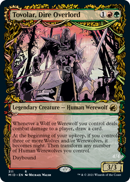 Tovolar, Dire Overlord // Tovolar, the Midnight Scourge (Showcase Equinox) [Innistrad: Midnight Hunt] | Play N Trade Winnipeg