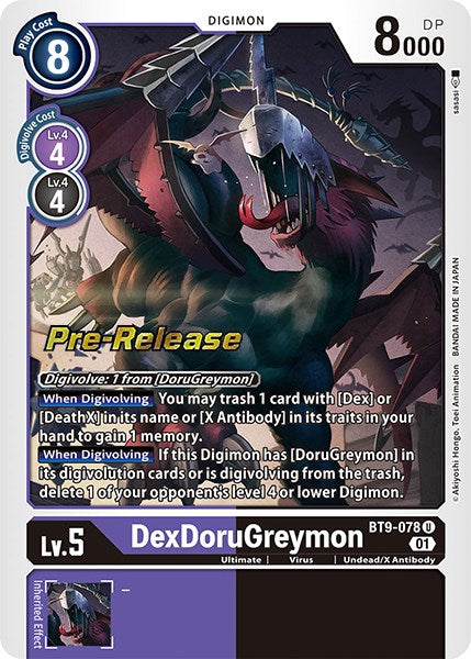 DexDoruGreymon [BT9-078] [X Record Pre-Release Promos] | Play N Trade Winnipeg